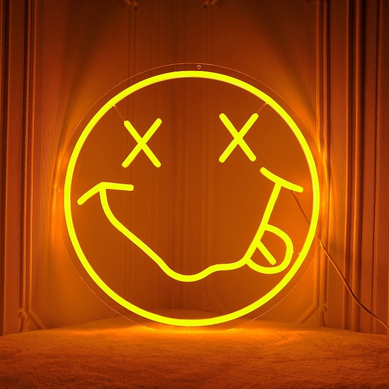 Cute Smiley Face Neon Lamp